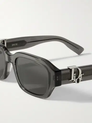 DIOR Eyewear Dior Oblique S2I Square-Frame Acetate Sunglasses - Men | Thumbnail 3