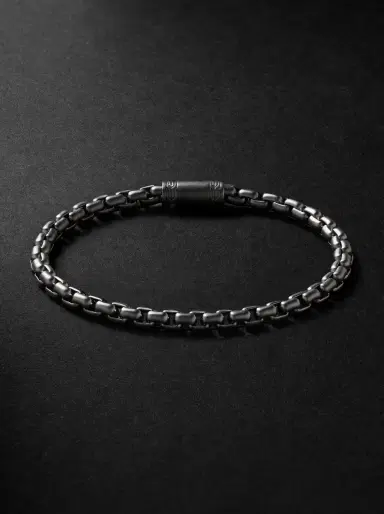 John Hardy Rhodium-Plated Box Chain Bracelet - Men | Thumbnail 1 John Hardy Rhodium-Plated Box Chain Bracelet - Men | Thumbnail 1