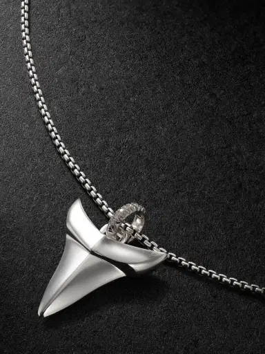 John Hardy Sterling Silver Diamond Pendant Necklace - Men | Thumbnail 4