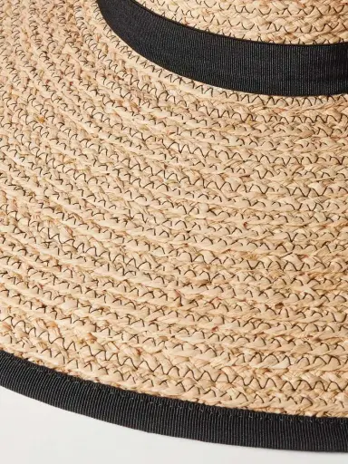 Gigi Burris Claiborne Grosgrain-trimmed Straw Sunhat | Thumbnail 4