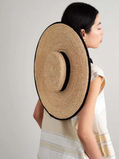 Gigi Burris Claiborne Grosgrain-trimmed Straw Sunhat | Thumbnail 5
