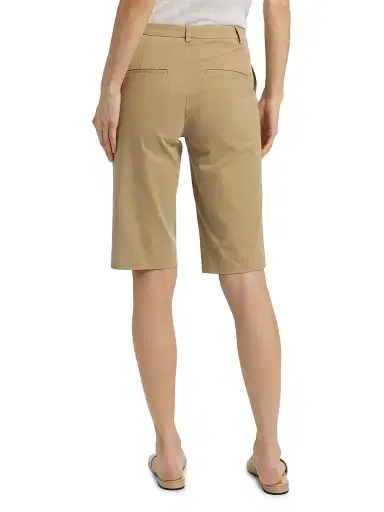 Vince Women's Stretch-Cotton Mid-Rise Bermuda Shorts - Desert | Thumbnail 5