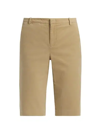 Vince Women's Stretch-Cotton Mid-Rise Bermuda Shorts - Desert | Thumbnail 1