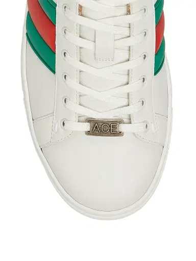 Gucci Men's Ace Leather Low-Top Sneakers - White - Size 14 | Thumbnail 5 Gucci Men's Ace Leather Low-Top Sneakers - White - Size 14 | Thumbnail 5