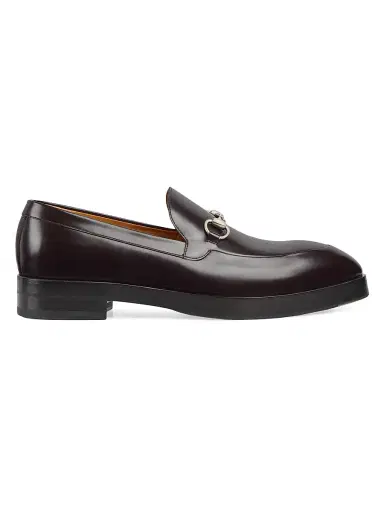 Gucci Men's Horsebit Loafers - Dark Brown - Size 10 | Thumbnail 1