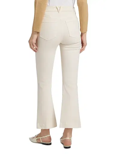 Veronica Beard Women's Carson High-Rise Flared Jeans - Ecru - Size 32 | Thumbnail 5