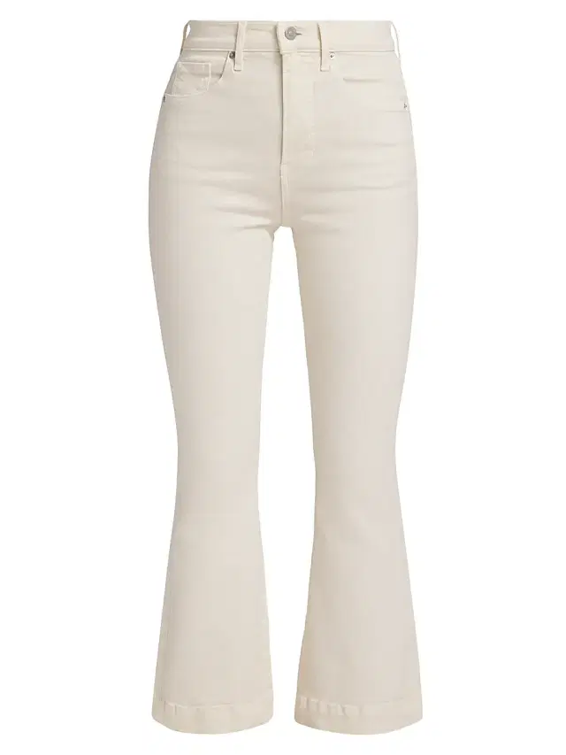 Veronica Beard Women's Carson High-Rise Flared Jeans - Ecru