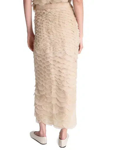 TWP Women's Fishscale Sylkie Silk Midi-Skirt - Khaki - Size 10 | Thumbnail 5