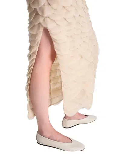 TWP Women's Fishscale Sylkie Silk Midi-Skirt - Khaki - Size 10 | Thumbnail 6