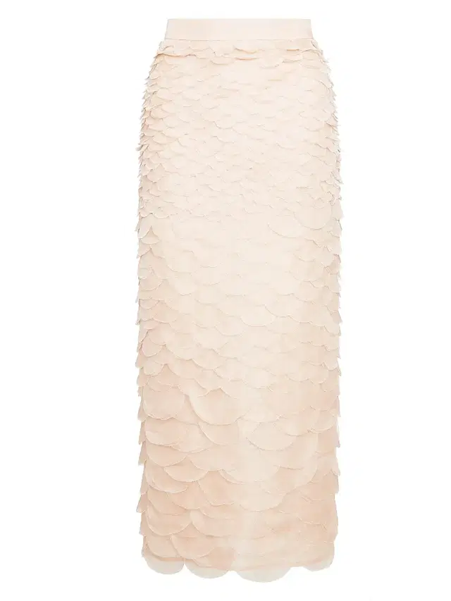 TWP Women's Fishscale Sylkie Silk Midi-Skirt - Khaki