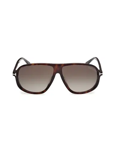 Tom Ford Men's Guillaume 61MM Aviator Sunglasses - Dark Havana Green | Thumbnail 2