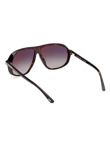 Tom Ford Men's Guillaume 61MM Aviator Sunglasses - Dark Havana Green | Thumbnail 4