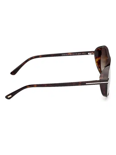 Tom Ford Men's Guillaume 61MM Aviator Sunglasses - Dark Havana Green | Thumbnail 7