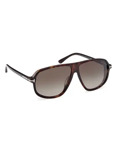 Tom Ford Men's Guillaume 61MM Aviator Sunglasses - Dark Havana Green | Thumbnail 8