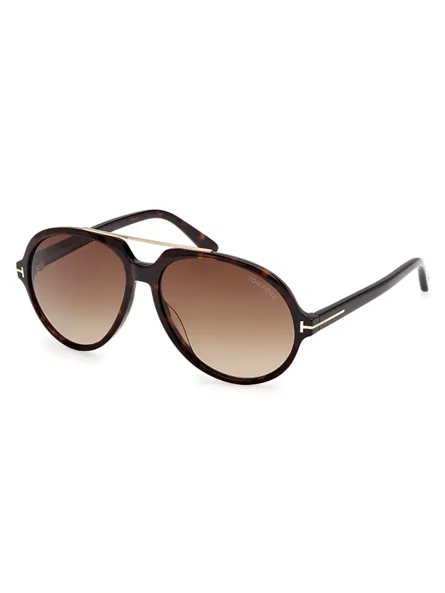 TOM FORD Men's Aalto 59MM Round Sunglasses - Havana