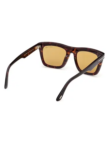 Tom Ford Men's Lelio 52MM Rectangle Sunglasses - Dark Havana Yellow | Thumbnail 6