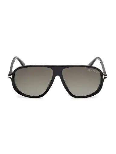 Tom Ford Men's Guillaume 61MM Aviator Sunglasses - Black | Thumbnail 2