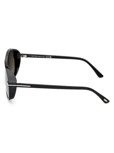 Tom Ford Men's Guillaume 61MM Aviator Sunglasses - Black | Thumbnail 3