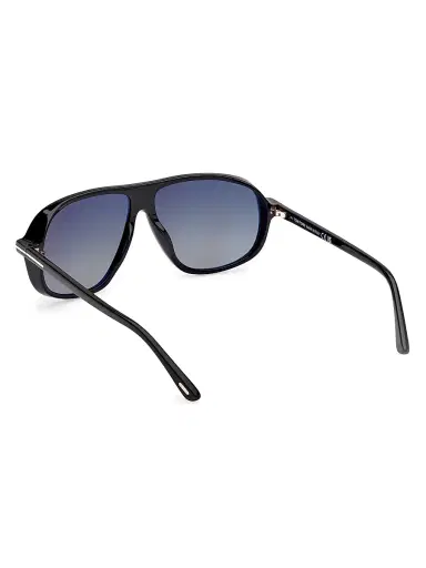 Tom Ford Men's Guillaume 61MM Aviator Sunglasses - Black | Thumbnail 4