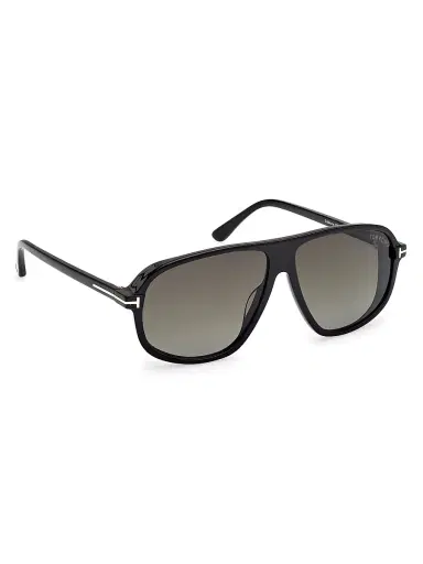 Tom Ford Men's Guillaume 61MM Aviator Sunglasses - Black | Thumbnail 8