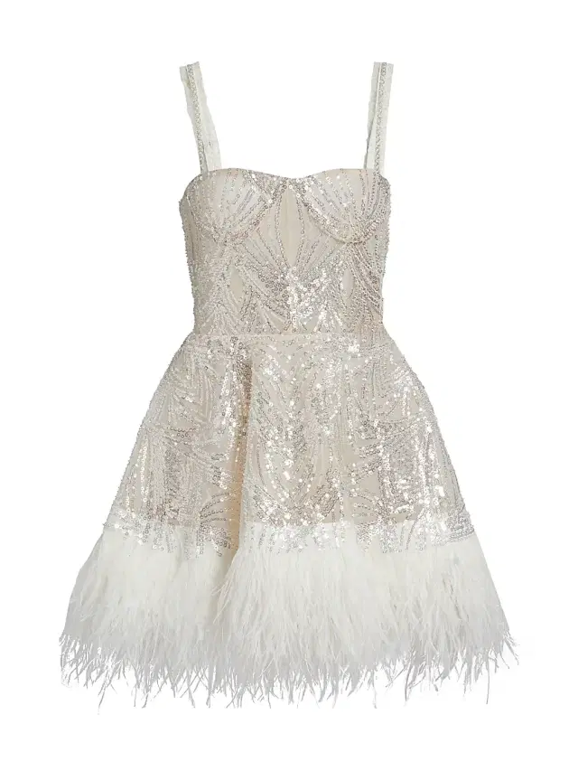 Bronx Banco Women's Mademoiselle Beaded Minidress - White