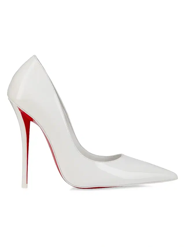 Christian Louboutin Women's Miss Z 0MM Patent Leather Pumps - Bianco