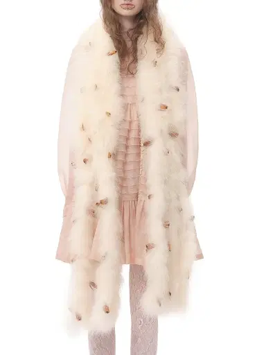 Valentino Garavani Women's Feathers Scarf | Thumbnail 2 Valentino Garavani Women's Feathers Scarf | Thumbnail 2