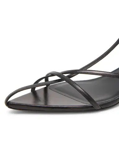 Jil Sander Women's Strappy 35MM Leather Kitten Heel Sandals - Black - Size 10.5 | Thumbnail 5