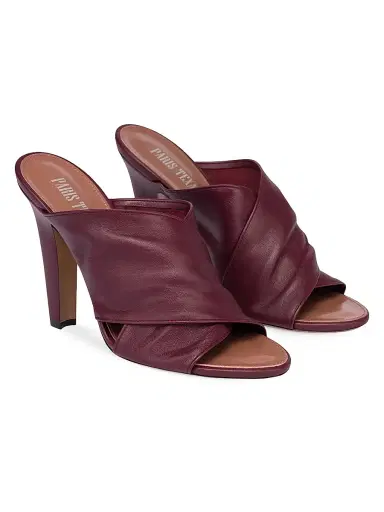 Paris Texas Women's Maria 0MM Leather Mules - Rouge Noir | Thumbnail 2