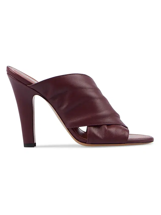 Women's Maria 0MM Leather Mules - Rouge Noir