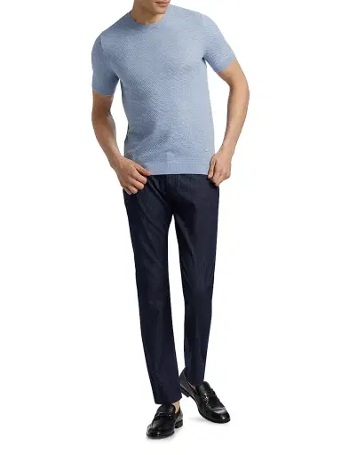 Emporio Armani Men's Stretch Cotton Jeans - Blue Denim - Size 40 | Thumbnail 2