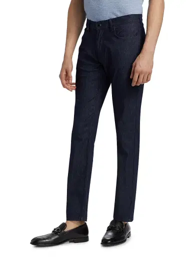 Emporio Armani Men's Stretch Cotton Jeans - Blue Denim - Size 40 | Thumbnail 4