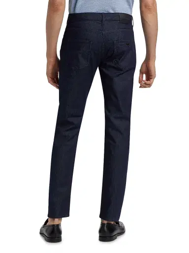 Emporio Armani Men's Stretch Cotton Jeans - Blue Denim - Size 40 | Thumbnail 5