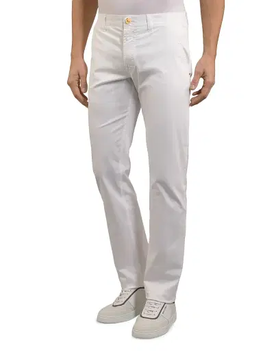 Stefano Ricci Men's Sport Trousers - White - Size 48 | Thumbnail 2