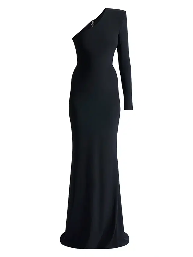 Zhivago Women's Late Queen One-Shoulder Gown - Black - Size 2
