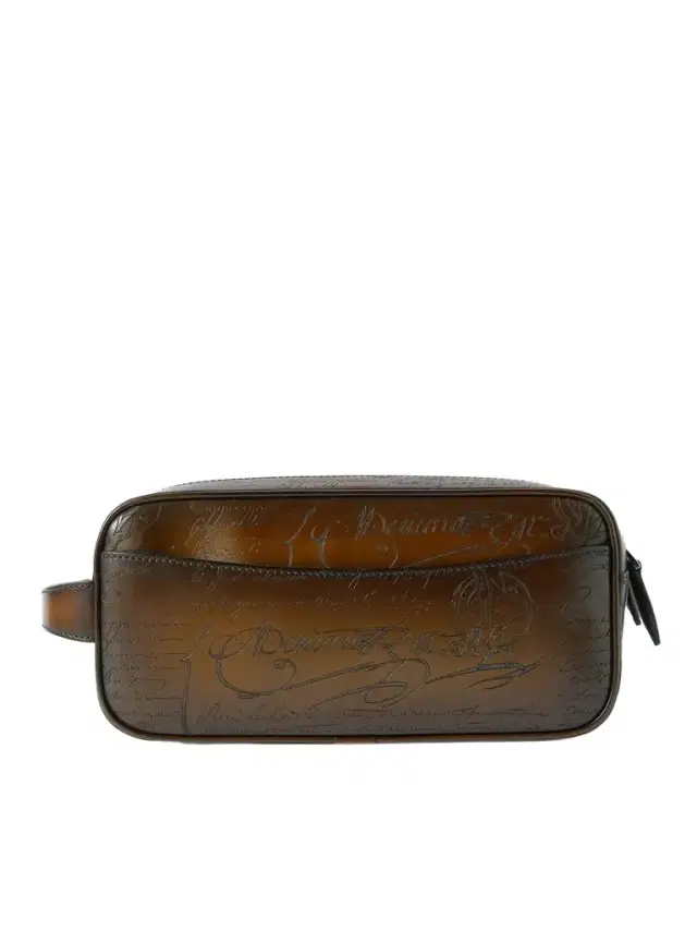 Berluti Formula 1003 Scritto Venezia Leather Wash Bag - Men