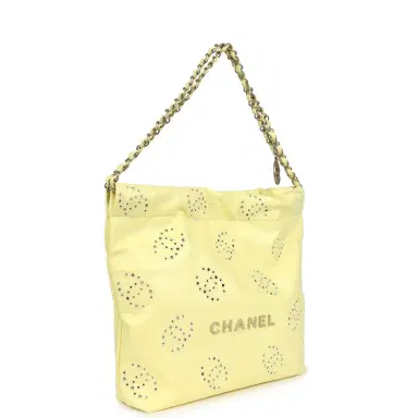Chanel Chanel Small 22 Bag Yellow Shiny Calfskin Brushed Gold Hardware | Thumbnail 2 Chanel Chanel Small 22 Bag Yellow Shiny Calfskin Brushed Gold Hardware | Thumbnail 2