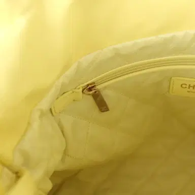 Chanel Chanel Small 22 Bag Yellow Shiny Calfskin Brushed Gold Hardware | Thumbnail 11 Chanel Chanel Small 22 Bag Yellow Shiny Calfskin Brushed Gold Hardware | Thumbnail 11