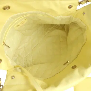 Chanel Chanel Small 22 Bag Yellow Shiny Calfskin Brushed Gold Hardware | Thumbnail 9 Chanel Chanel Small 22 Bag Yellow Shiny Calfskin Brushed Gold Hardware | Thumbnail 9
