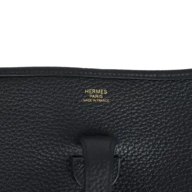 HERMÈS Hermes Evelyne III PM Black Clemence Gold Hardware | Thumbnail 7 HERMÈS Hermes Evelyne III PM Black Clemence Gold Hardware | Thumbnail 7