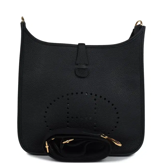 hermes Hermes Evelyne III PM Black Clemence Gold Hardware