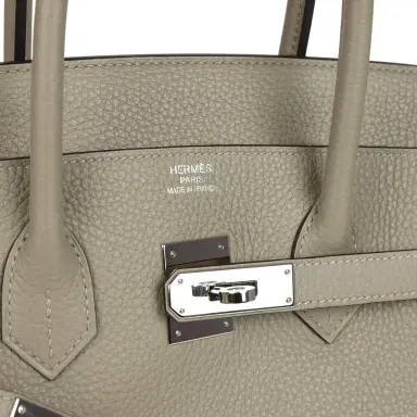 HERMÈS Pre-owned Hermes Birkin 35 Sauge Togo Palladium Hardware | Thumbnail 7 HERMÈS Pre-owned Hermes Birkin 35 Sauge Togo Palladium Hardware | Thumbnail 7
