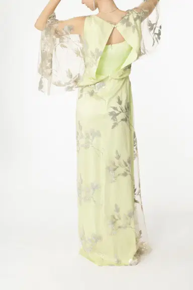 Erdem Short Sleeve Drape Gown | Thumbnail 4