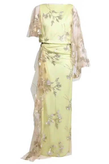 Erdem Short Sleeve Drape Gown | Thumbnail 1
