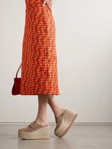 Gianvito Rossi Maxilla 105 Suede Espadrille Wedge Mules | Thumbnail 2 Gianvito Rossi Maxilla 105 Suede Espadrille Wedge Mules | Thumbnail 2