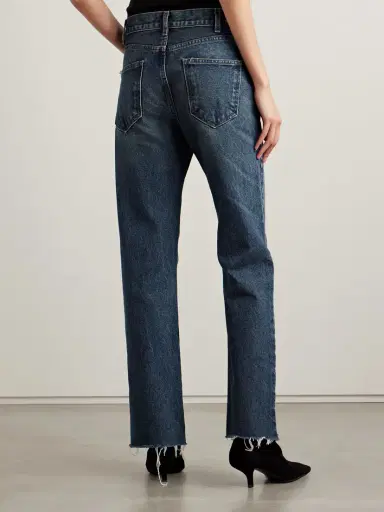 Nili Lotan Calla Distressed Mid-rise Straight-leg Jeans | Thumbnail 4
