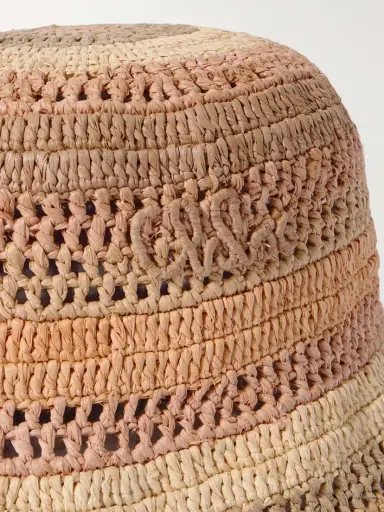 Chloé Sunset Embroidered Striped Raffia Hat | Thumbnail 3