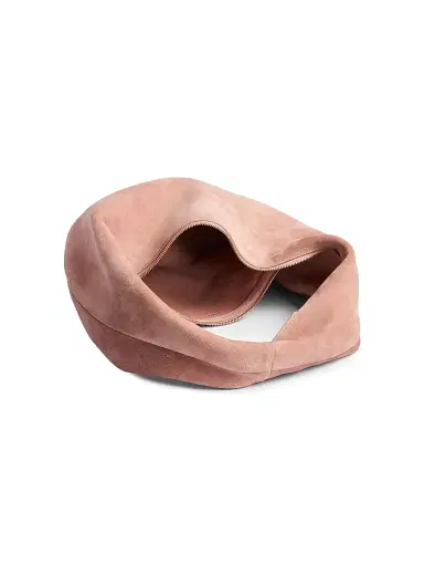 Khaite Women's Olivia Suede Hobo Bag - Dusty Pink | Thumbnail 4 Khaite Women's Olivia Suede Hobo Bag - Dusty Pink | Thumbnail 4