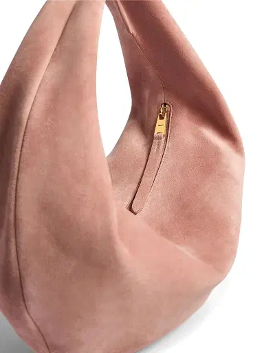 Khaite Women's Olivia Suede Hobo Bag - Dusty Pink | Thumbnail 5 Khaite Women's Olivia Suede Hobo Bag - Dusty Pink | Thumbnail 5