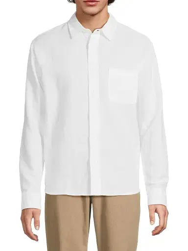 Corridor Men's Resonance Linen-Cotton Shirt - White - Size XXL | Thumbnail 3 Corridor Men's Resonance Linen-Cotton Shirt - White - Size XXL | Thumbnail 3